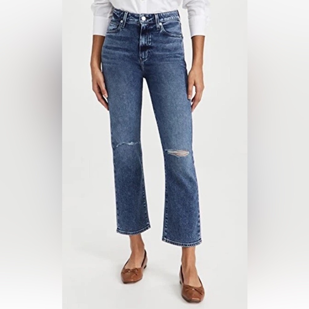 Le Jean High Rise Sabine Ankle Straight Jeans in Muse Wash Sz 30